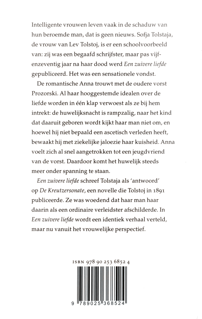Tolstaja_Een zuivere liefde achtercover