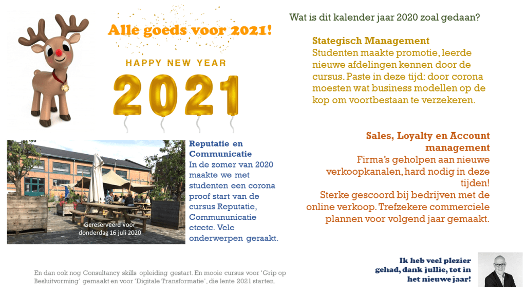 Dat was (toch) een mooi jaar. Rudolph wenst je alle goed in 2021.