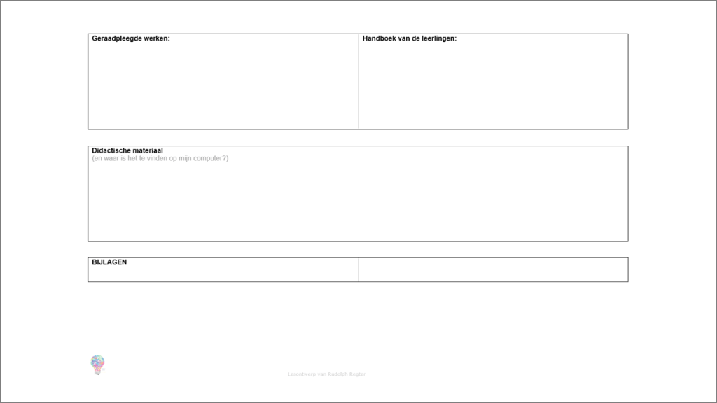 Lesontwerpen in detail per les.